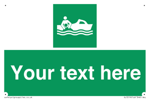 Custom sign safe condition Rescue boat